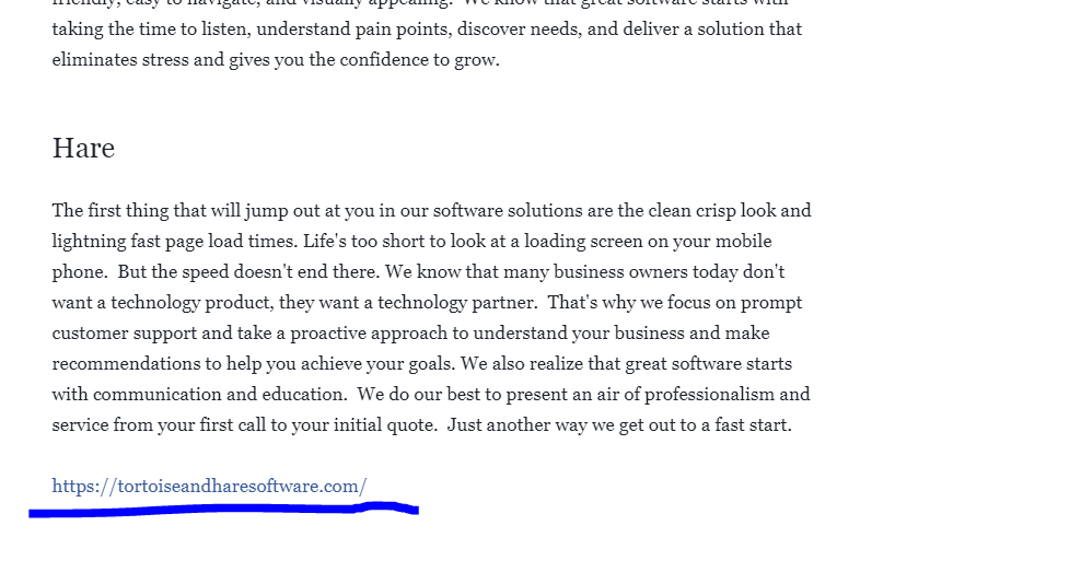 Link to your site at the end of the bio section