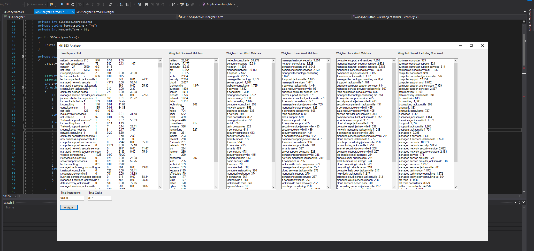 windows forms application in visual studio