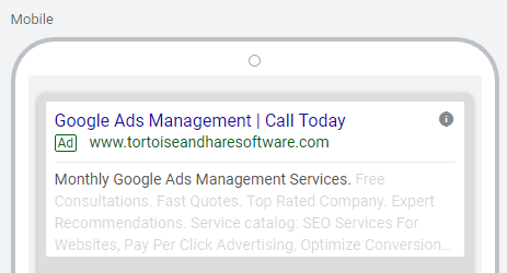 desktop preview of incomplete expanded text ad