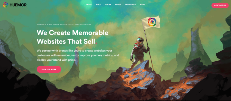 impressive above the fold web design example