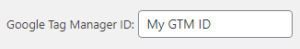 google tag manager id for wordpress plugin