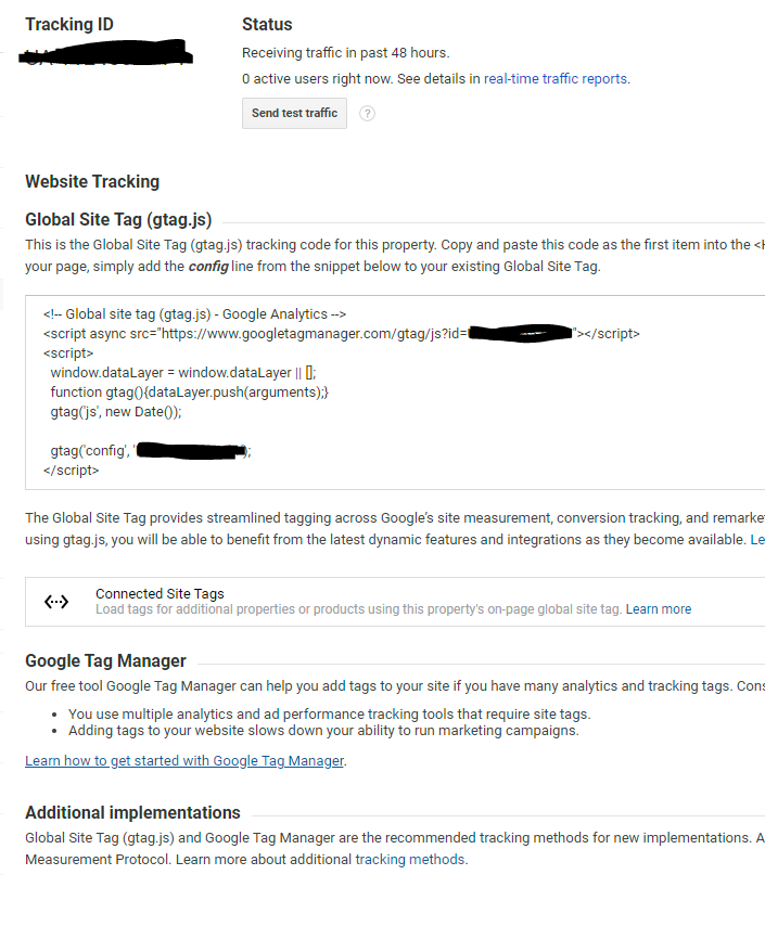 google analytics installation snippet