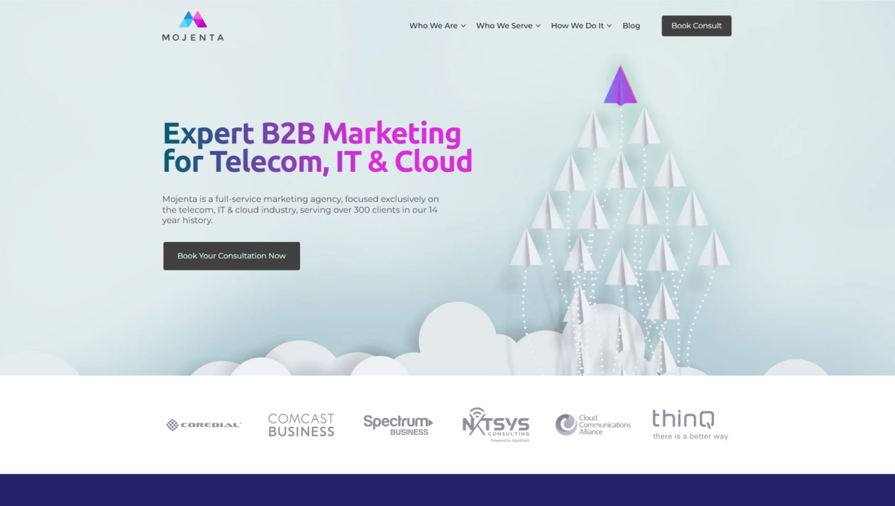 it and telecom marketing agency homepage