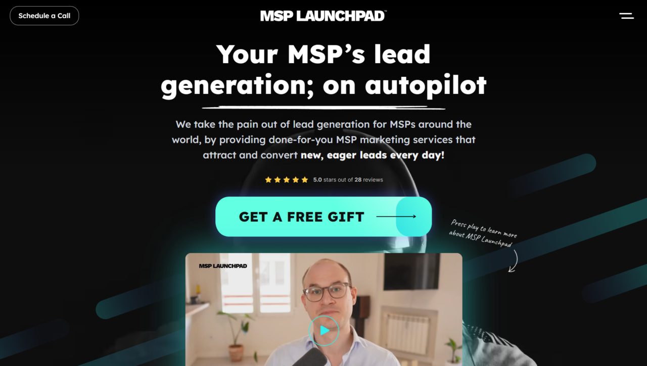 startup msp marketing agency home page