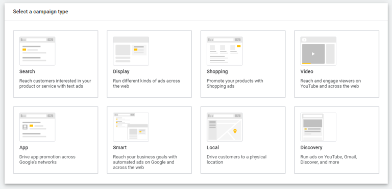 creating a search campaign in google ads