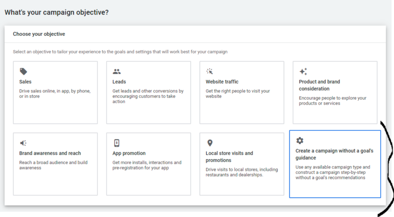google ads campaign objectives