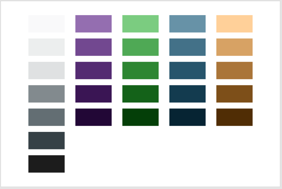 large library of brand colors