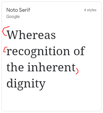 serif font in typography