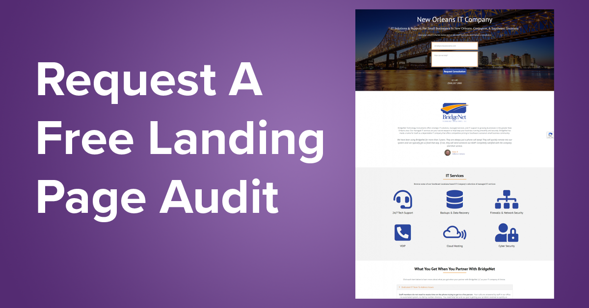 Request A Free Landing Page Audit