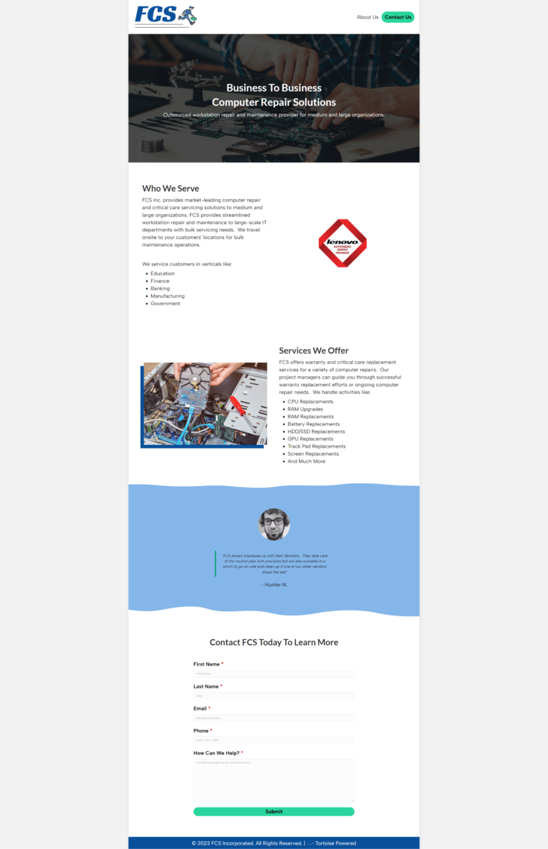 computer services company website