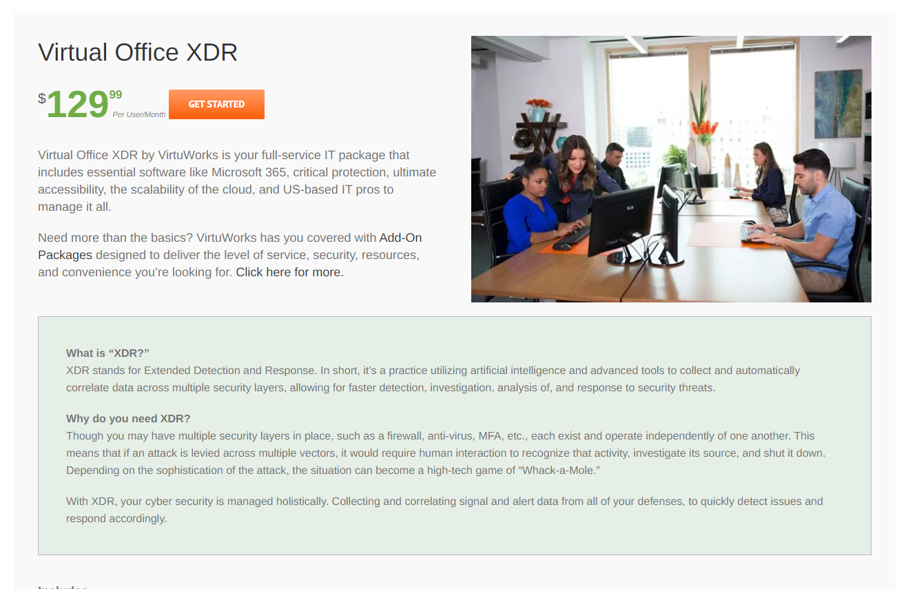 pricing and packages for an msp