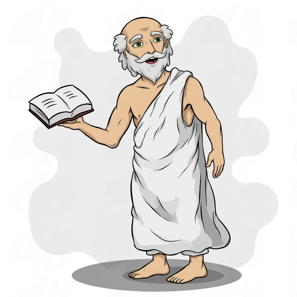 brand character looking at a repository of advertising data