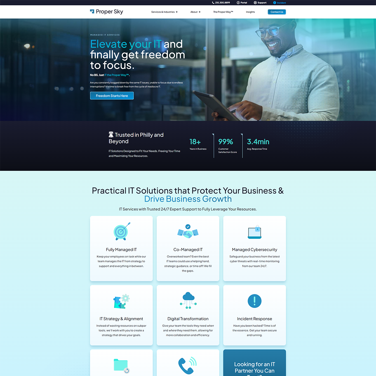 great branding and messaging and culture on an msp website