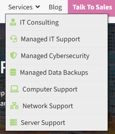 service description pages for an msp