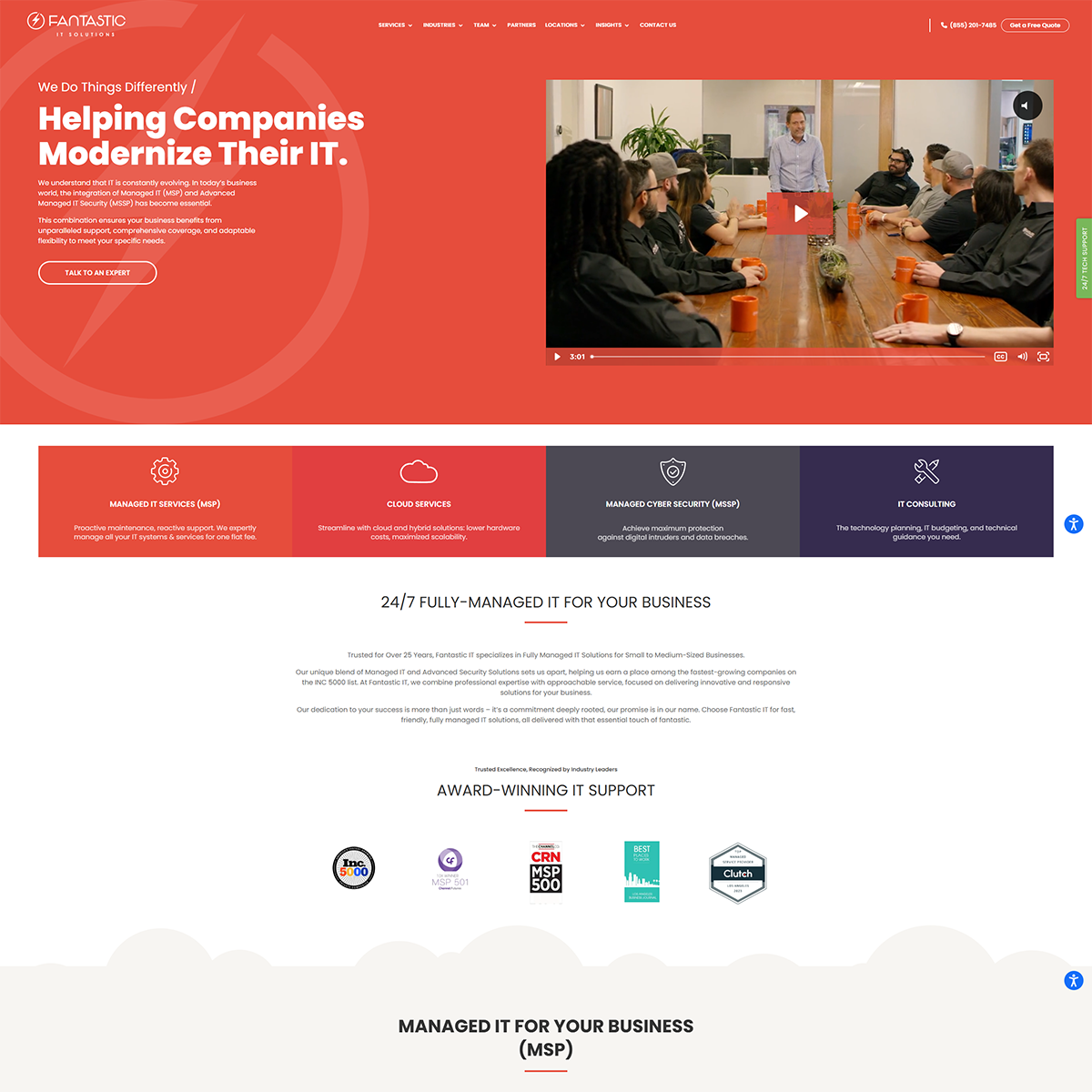 great social proof on an msp website