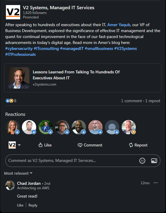 lead nurture ad for an msp