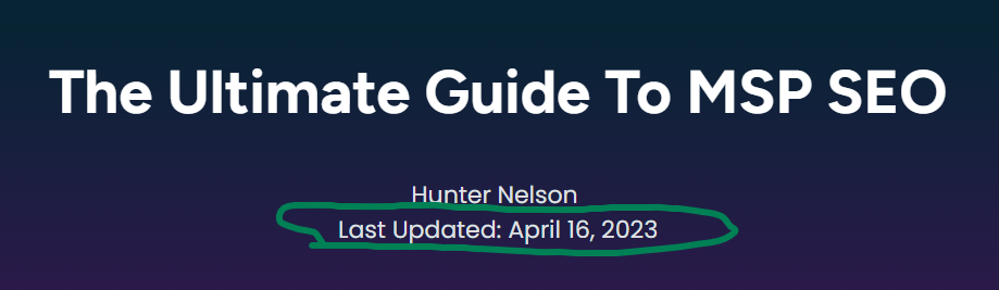 last modified date on page content is important for ChatGPT  SEO
