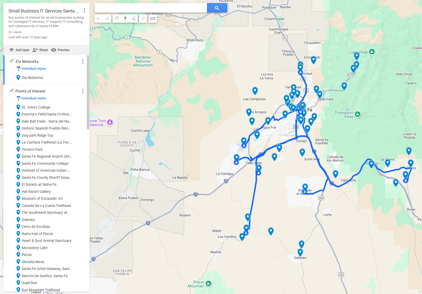 custom google map that helps boost an msps local seo 