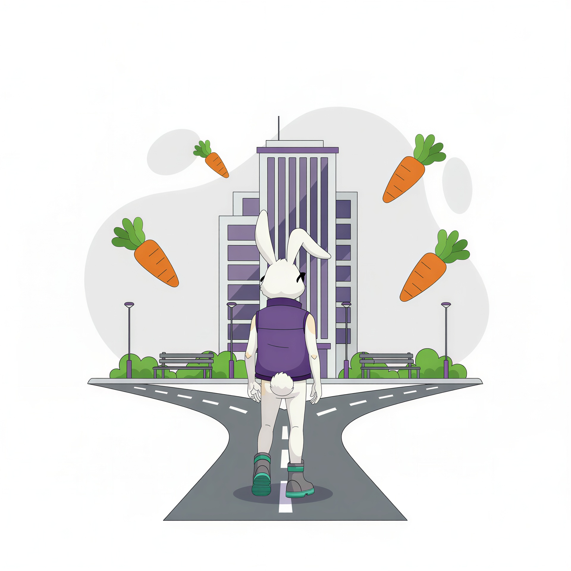 fork in the road, illustrating the concept of split testing two different linkedin ads