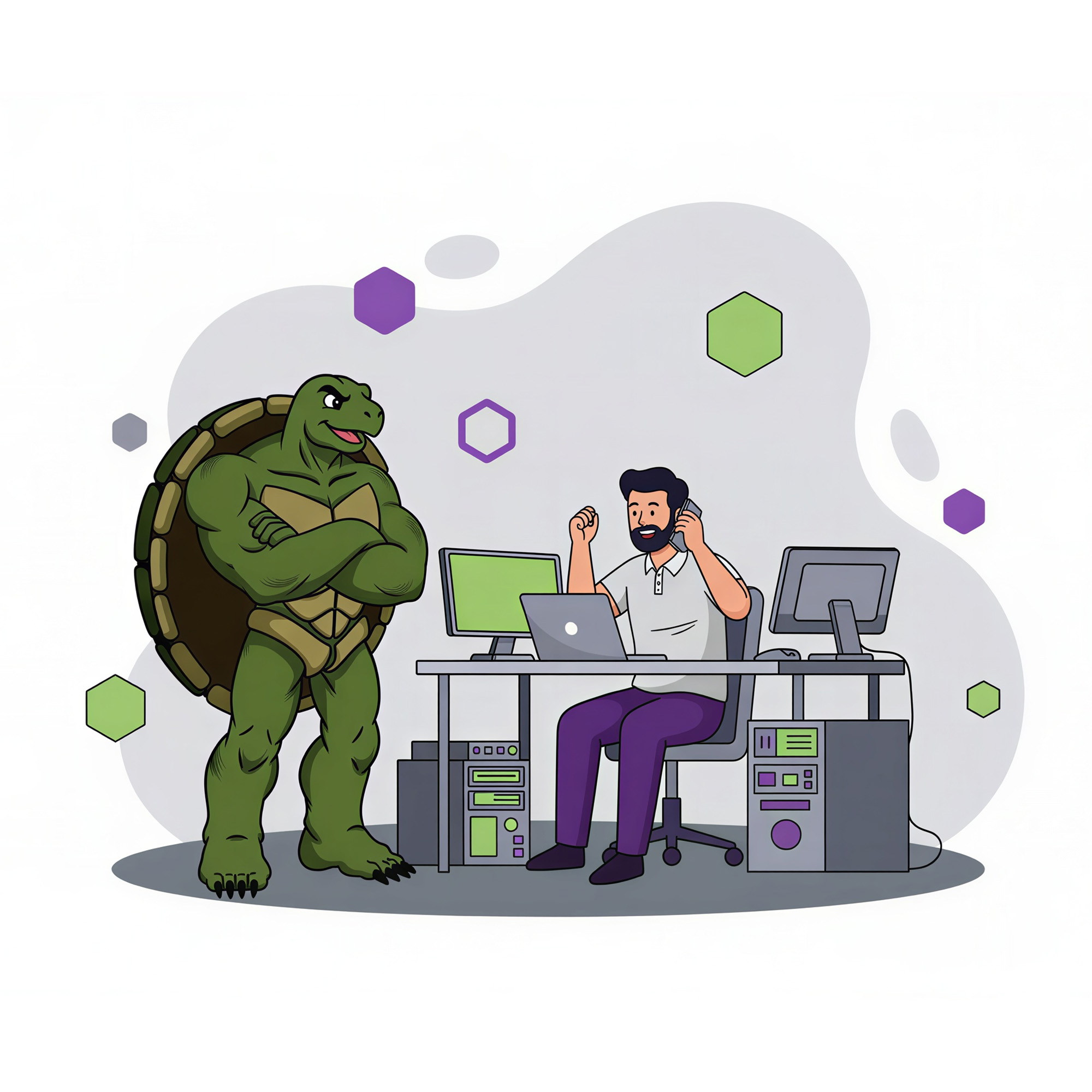 employee at a technology company fielding calls from inbound leads driven in by local seo